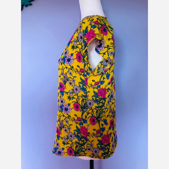 LOVE J yellow floral blouse - Picture 4 of 6